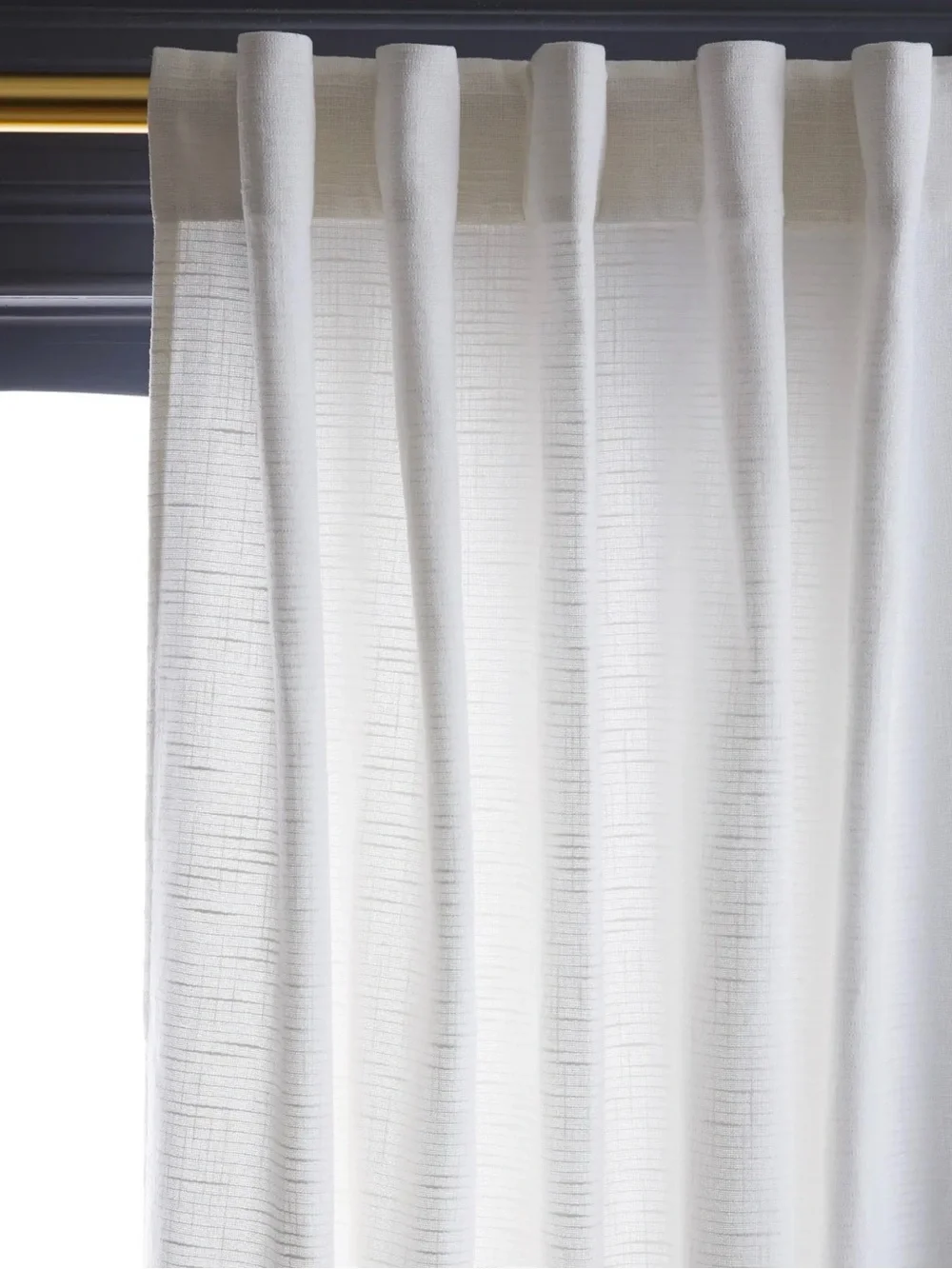 NWOT Quince White Linen Curtain Single Panel